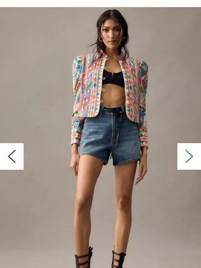 Love The Label Jasmine Embroidered Jacket 🌈 Anthropologie Boho Statement Jacket